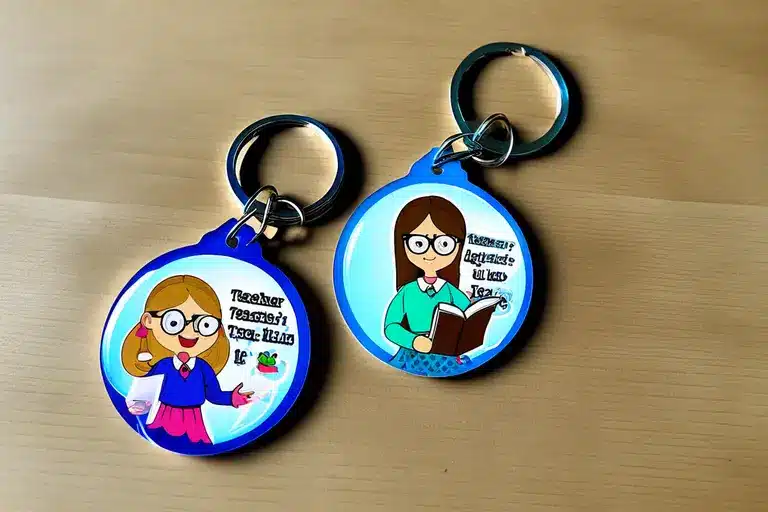 printed acrylic keychains for teacher