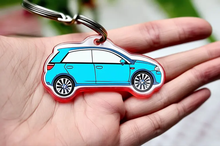 round acrylic car keychain for a 16 year old 1