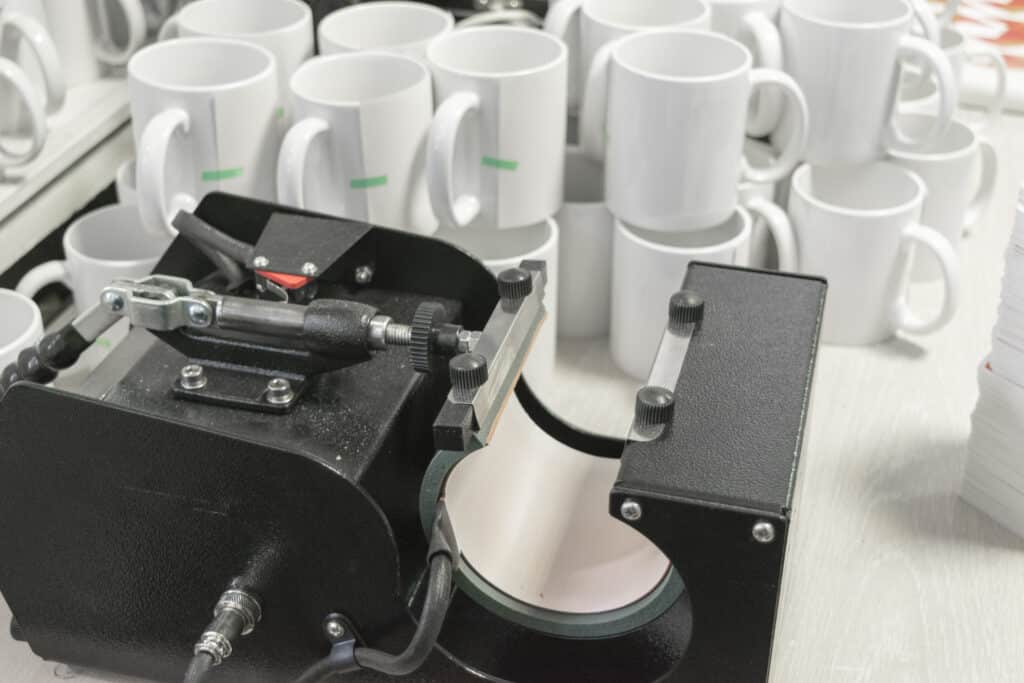 sublimation printing equipment and mugs