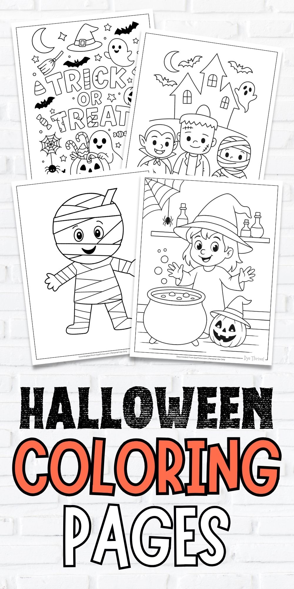 12 Free Printable Halloween Coloring Pages for Kids