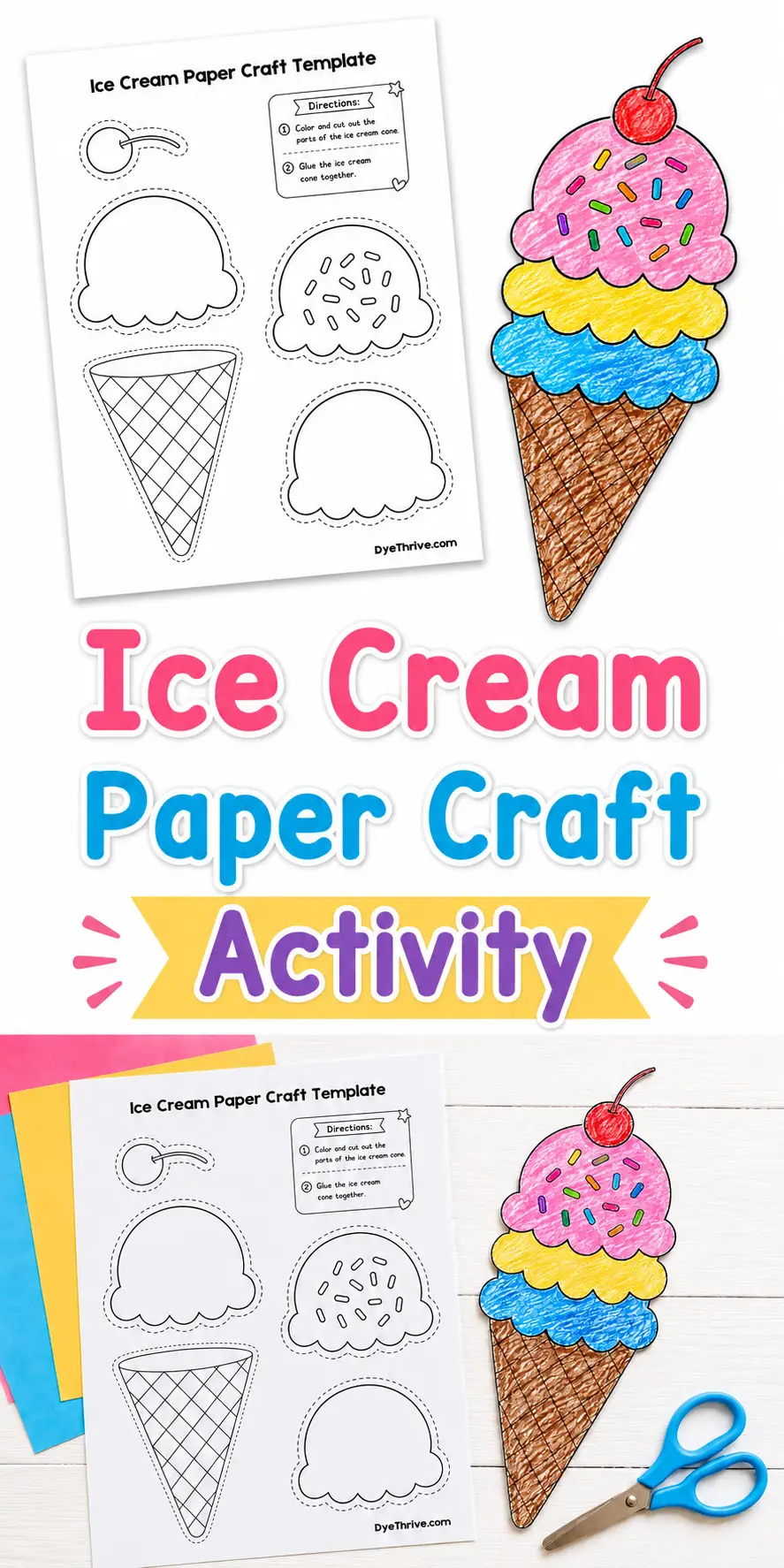 Ice Paper Ripping Craft Ice Cream Paper Craft Activity
